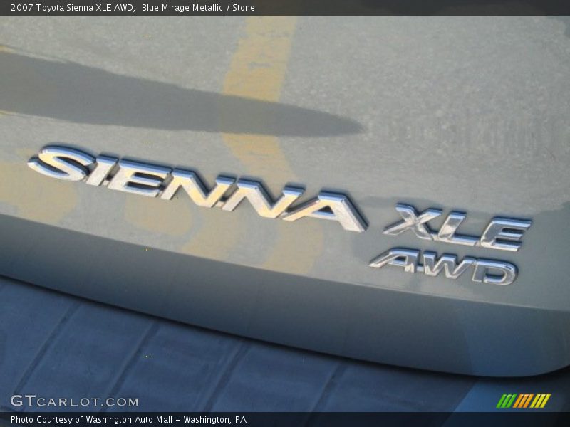 Blue Mirage Metallic / Stone 2007 Toyota Sienna XLE AWD