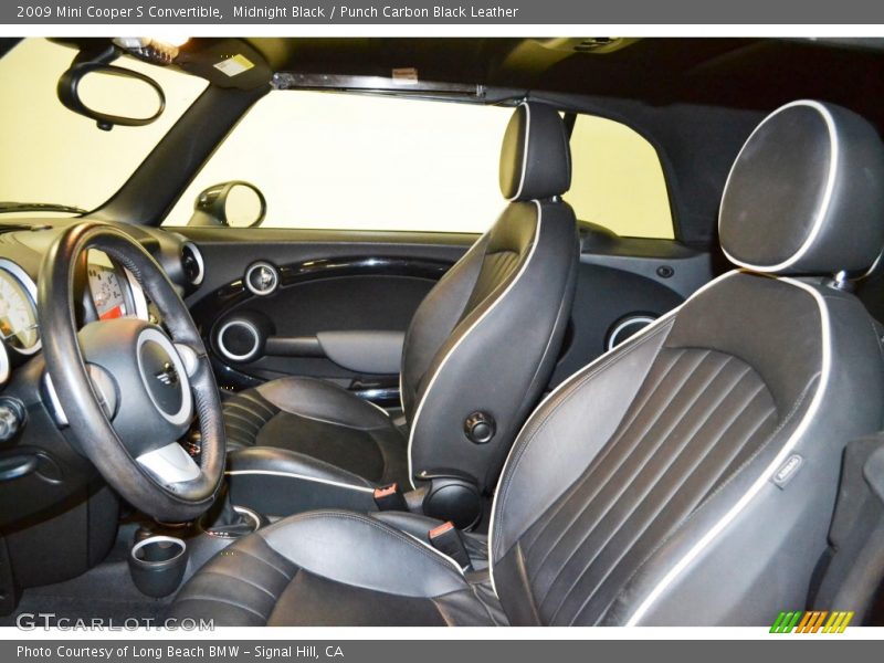 Midnight Black / Punch Carbon Black Leather 2009 Mini Cooper S Convertible