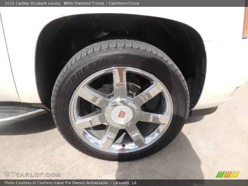 White Diamond Tricoat / Cashmere/Cocoa 2013 Cadillac Escalade Luxury