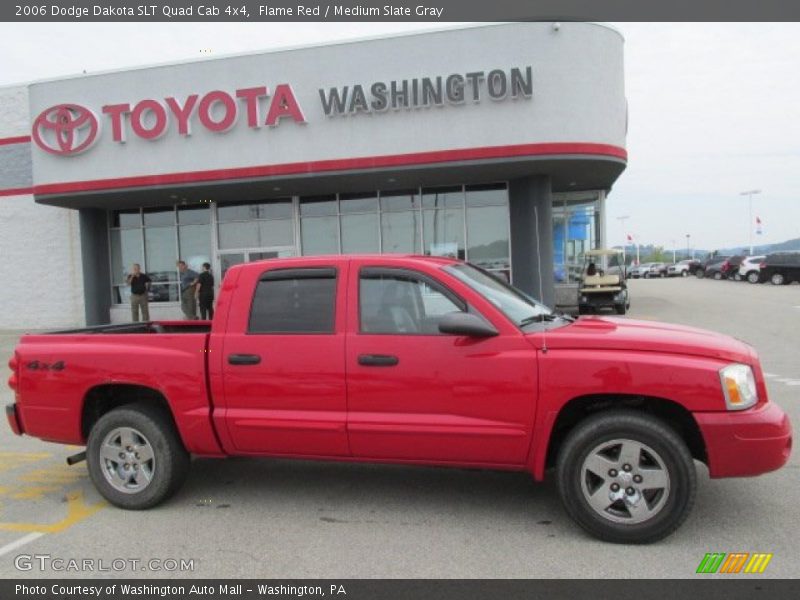 Flame Red / Medium Slate Gray 2006 Dodge Dakota SLT Quad Cab 4x4