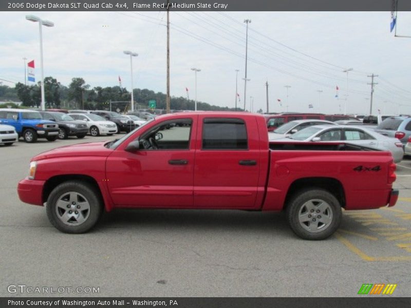 Flame Red / Medium Slate Gray 2006 Dodge Dakota SLT Quad Cab 4x4