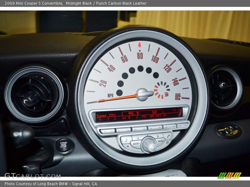 Midnight Black / Punch Carbon Black Leather 2009 Mini Cooper S Convertible