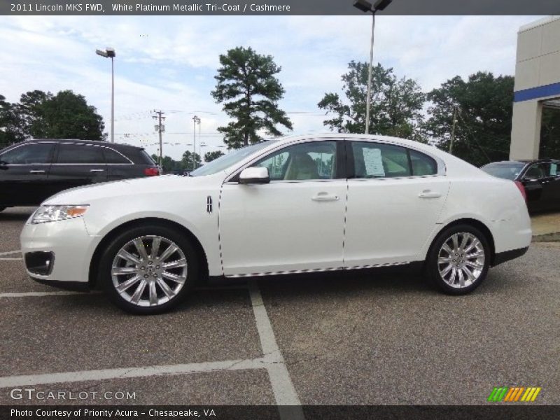 White Platinum Metallic Tri-Coat / Cashmere 2011 Lincoln MKS FWD