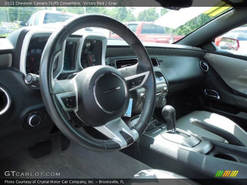 Victory Red / Gray 2011 Chevrolet Camaro SS/RS Convertible
