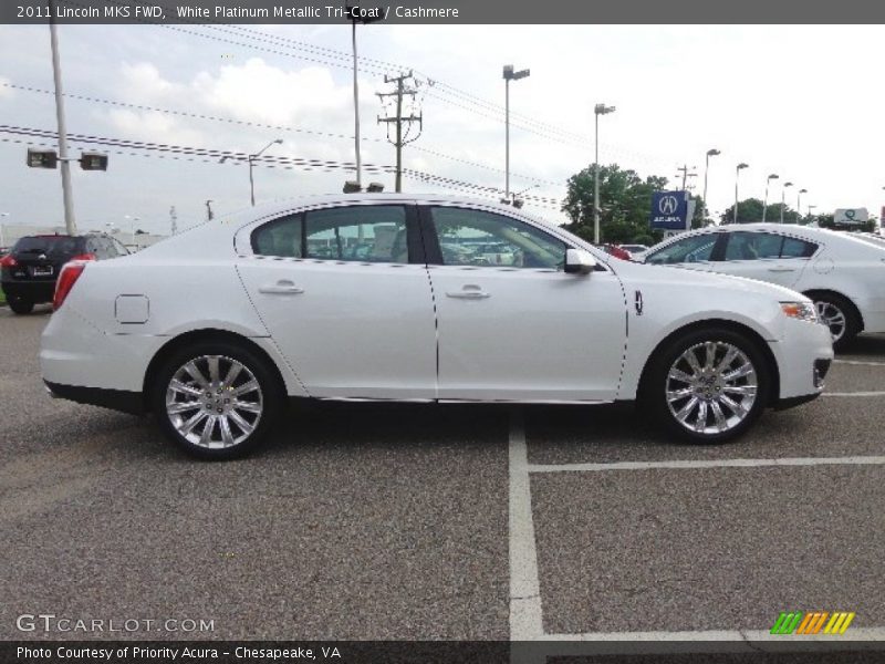 White Platinum Metallic Tri-Coat / Cashmere 2011 Lincoln MKS FWD