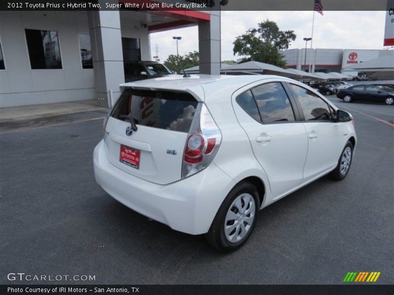 Super White / Light Blue Gray/Black 2012 Toyota Prius c Hybrid Two