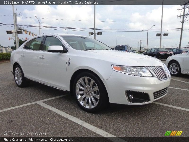 White Platinum Metallic Tri-Coat / Cashmere 2011 Lincoln MKS FWD