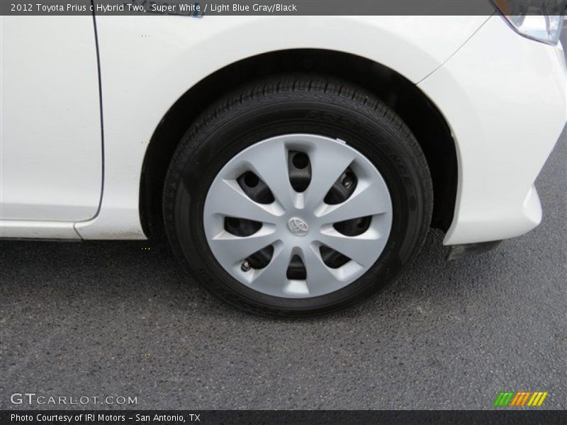 Super White / Light Blue Gray/Black 2012 Toyota Prius c Hybrid Two