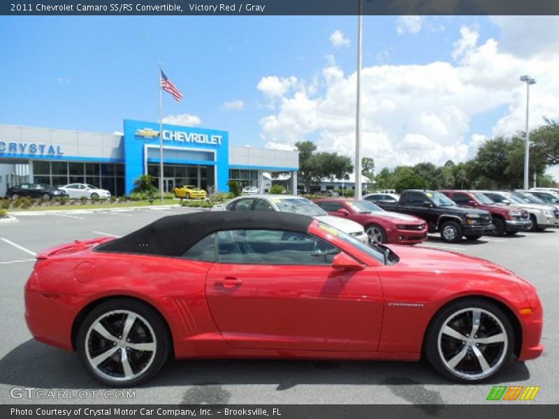 Victory Red / Gray 2011 Chevrolet Camaro SS/RS Convertible