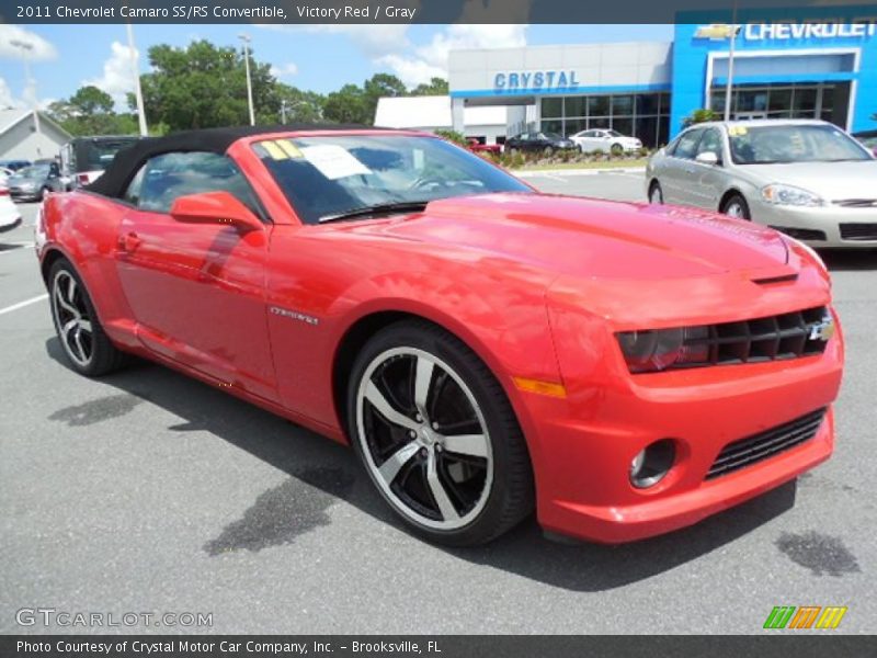 Victory Red / Gray 2011 Chevrolet Camaro SS/RS Convertible