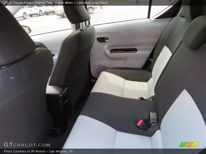 Super White / Light Blue Gray/Black 2012 Toyota Prius c Hybrid Two