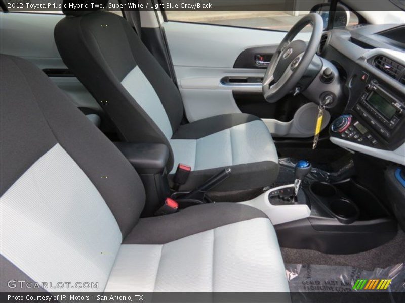 Super White / Light Blue Gray/Black 2012 Toyota Prius c Hybrid Two