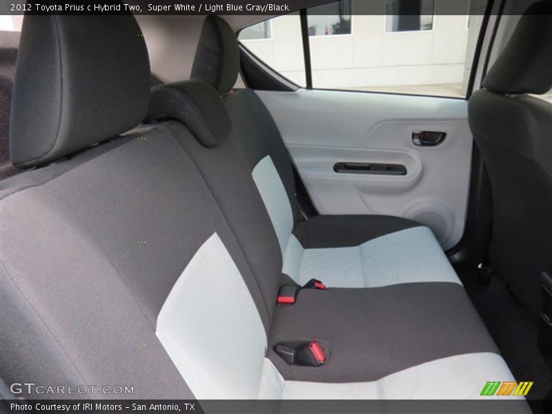 Super White / Light Blue Gray/Black 2012 Toyota Prius c Hybrid Two
