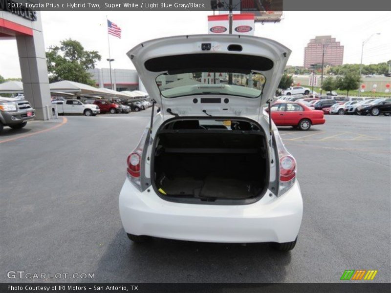 Super White / Light Blue Gray/Black 2012 Toyota Prius c Hybrid Two