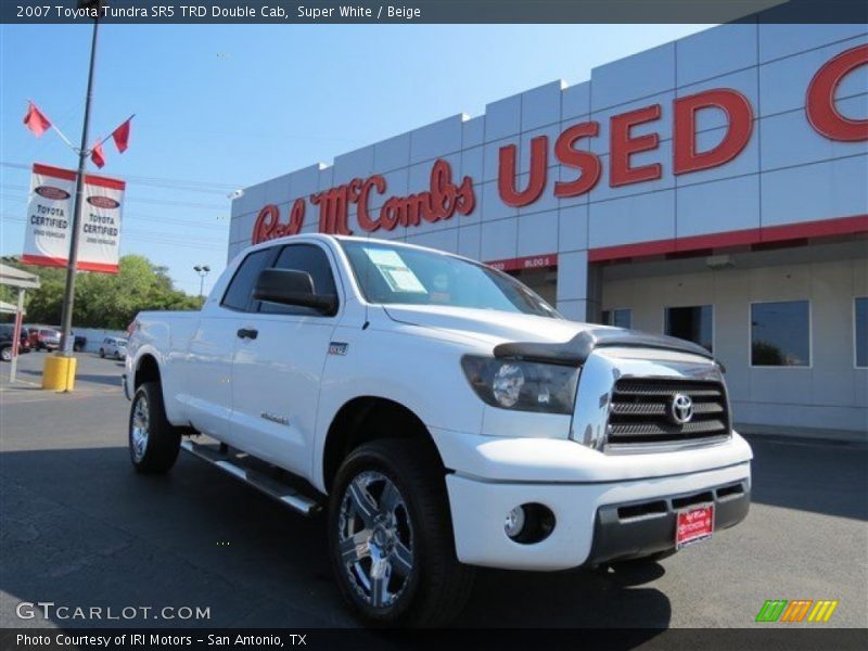 Super White / Beige 2007 Toyota Tundra SR5 TRD Double Cab