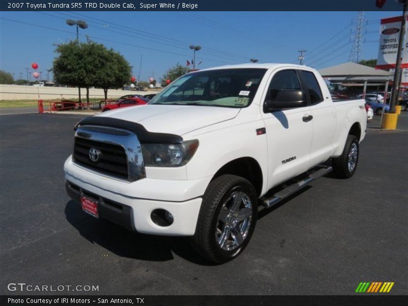 Super White / Beige 2007 Toyota Tundra SR5 TRD Double Cab