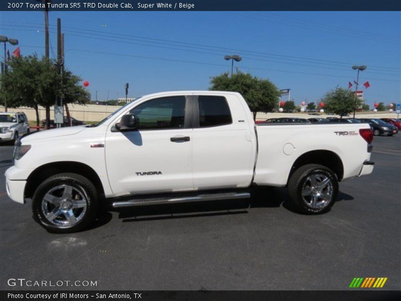 Super White / Beige 2007 Toyota Tundra SR5 TRD Double Cab
