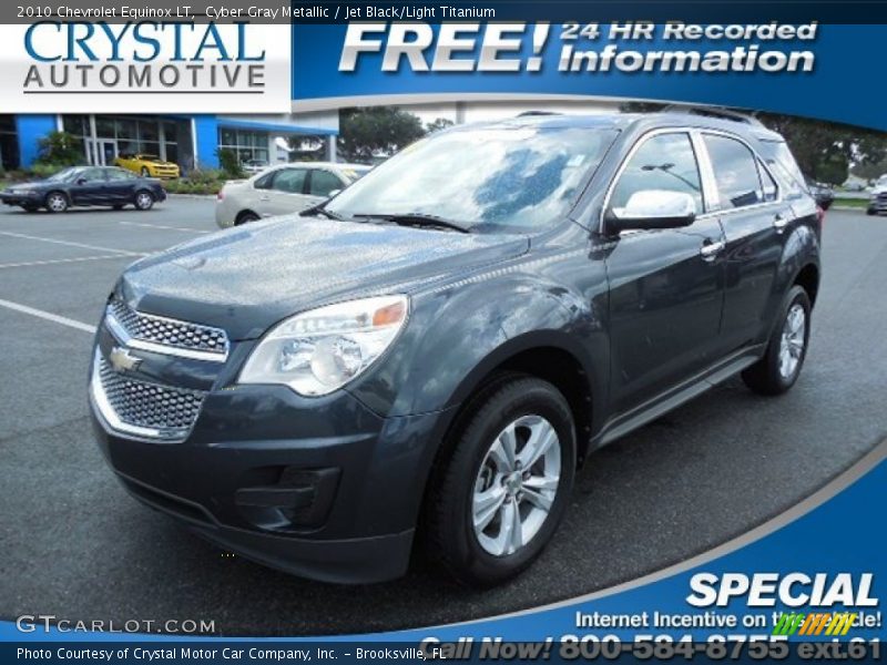 Cyber Gray Metallic / Jet Black/Light Titanium 2010 Chevrolet Equinox LT
