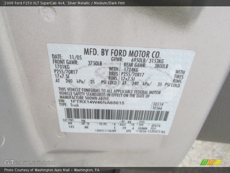 Silver Metallic / Medium/Dark Flint 2006 Ford F150 XLT SuperCab 4x4
