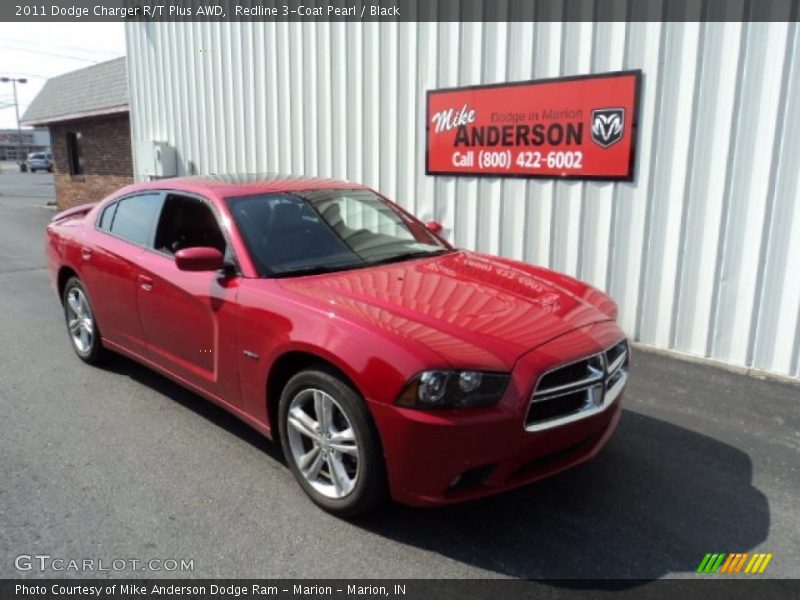 Redline 3-Coat Pearl / Black 2011 Dodge Charger R/T Plus AWD