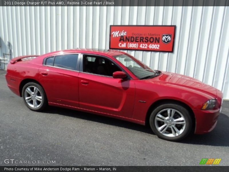 Redline 3-Coat Pearl / Black 2011 Dodge Charger R/T Plus AWD