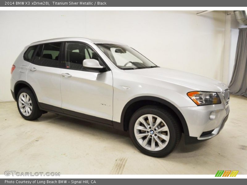 Titanium Silver Metallic / Black 2014 BMW X3 xDrive28i