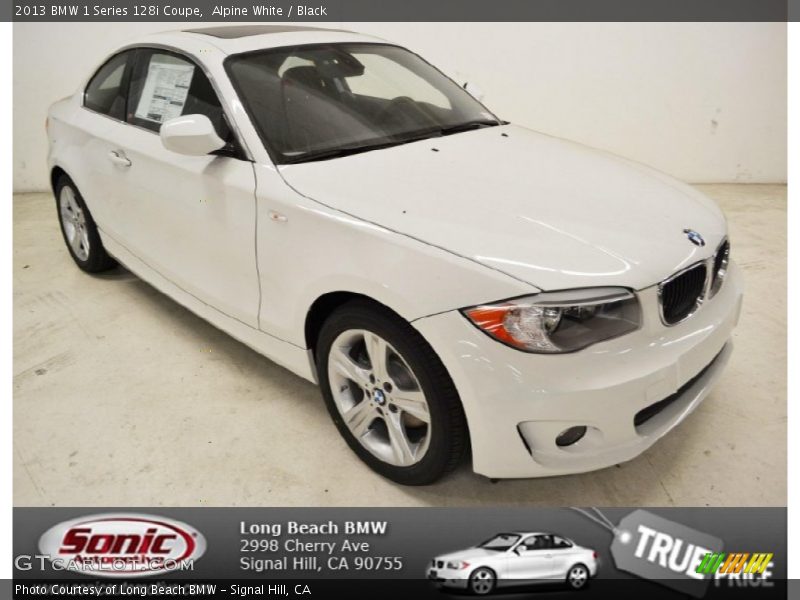 Alpine White / Black 2013 BMW 1 Series 128i Coupe