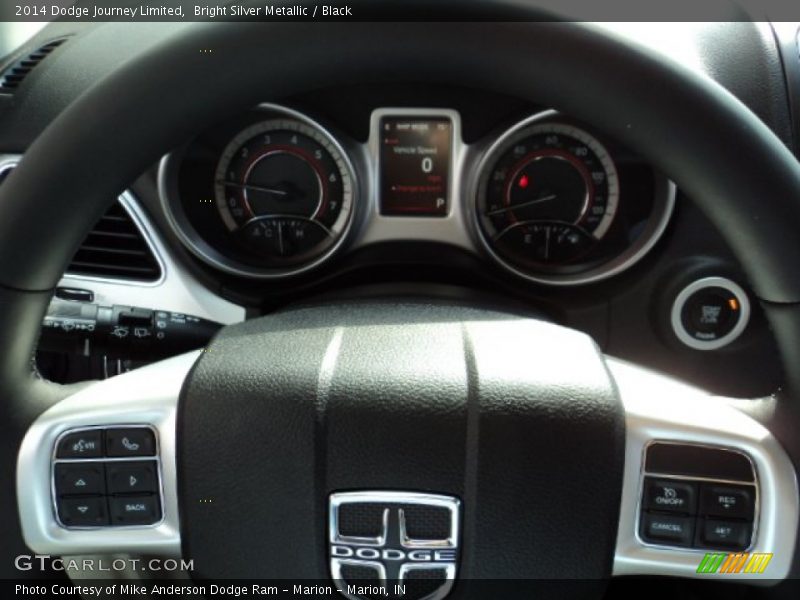 Bright Silver Metallic / Black 2014 Dodge Journey Limited