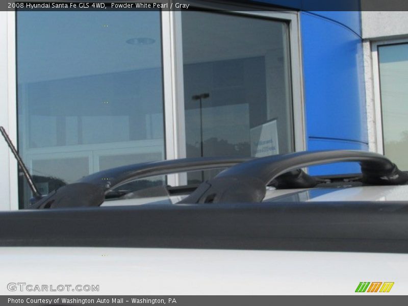 Powder White Pearl / Gray 2008 Hyundai Santa Fe GLS 4WD