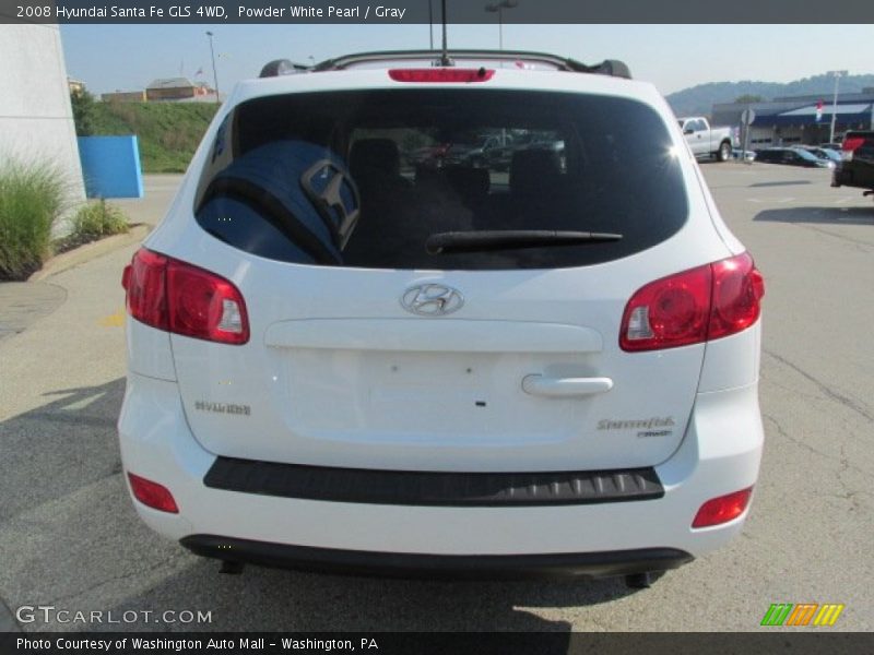 Powder White Pearl / Gray 2008 Hyundai Santa Fe GLS 4WD