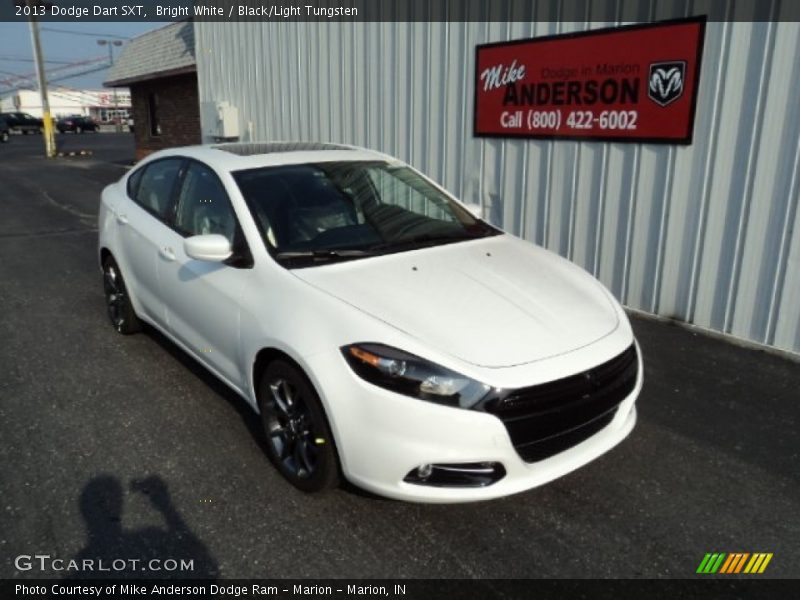 Bright White / Black/Light Tungsten 2013 Dodge Dart SXT