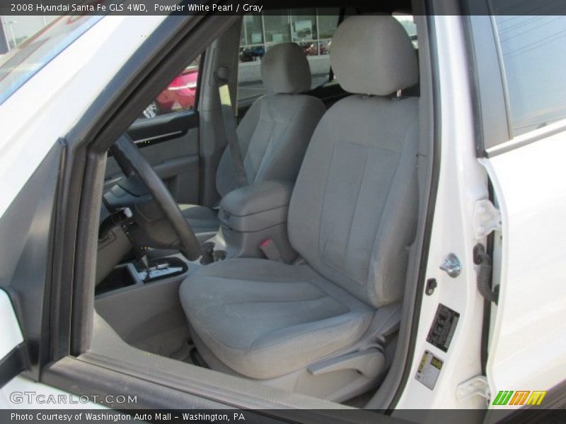 Powder White Pearl / Gray 2008 Hyundai Santa Fe GLS 4WD