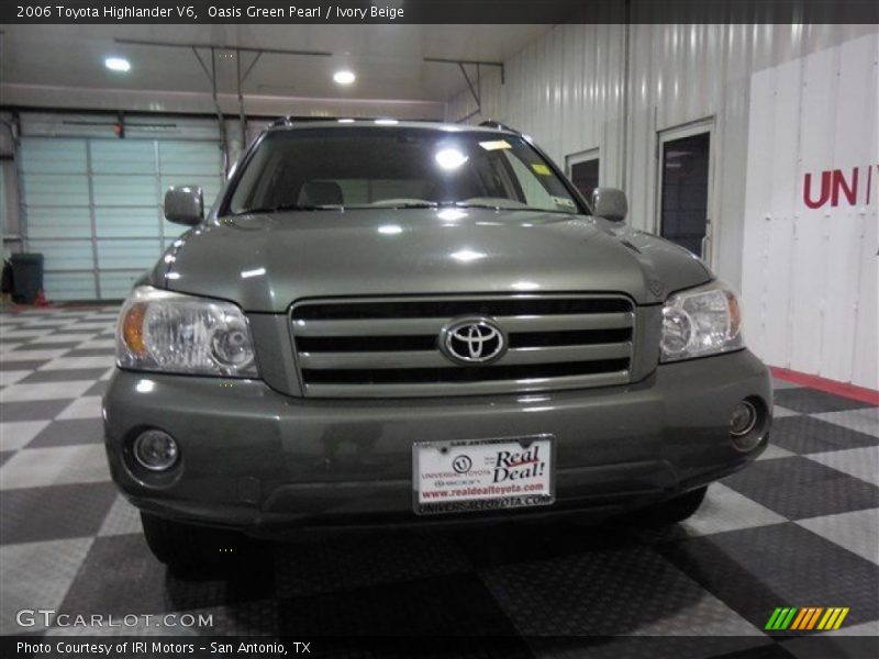 Oasis Green Pearl / Ivory Beige 2006 Toyota Highlander V6