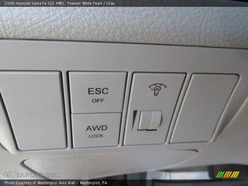 Powder White Pearl / Gray 2008 Hyundai Santa Fe GLS 4WD