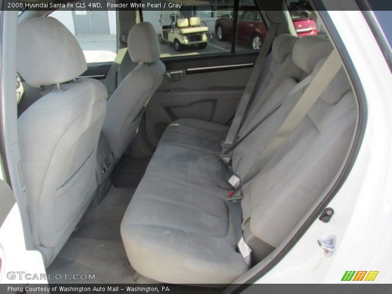 Powder White Pearl / Gray 2008 Hyundai Santa Fe GLS 4WD