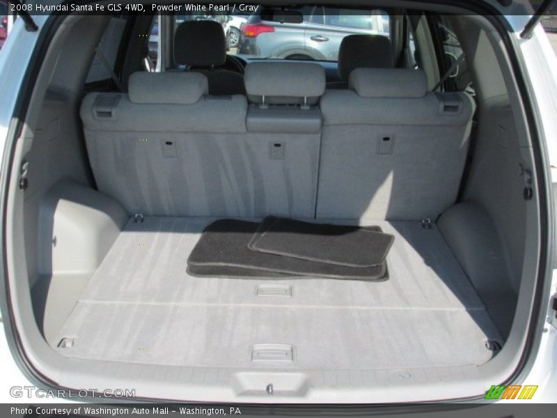 Powder White Pearl / Gray 2008 Hyundai Santa Fe GLS 4WD