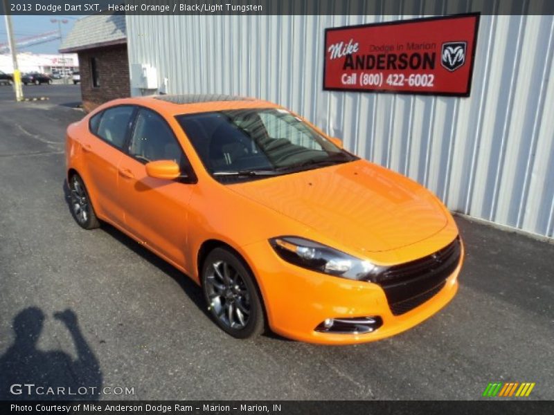 Header Orange / Black/Light Tungsten 2013 Dodge Dart SXT
