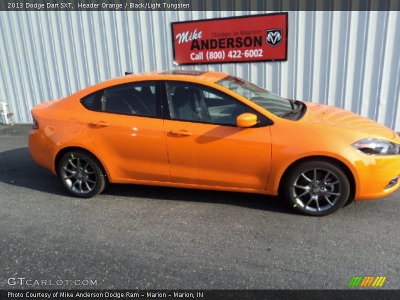 Header Orange / Black/Light Tungsten 2013 Dodge Dart SXT