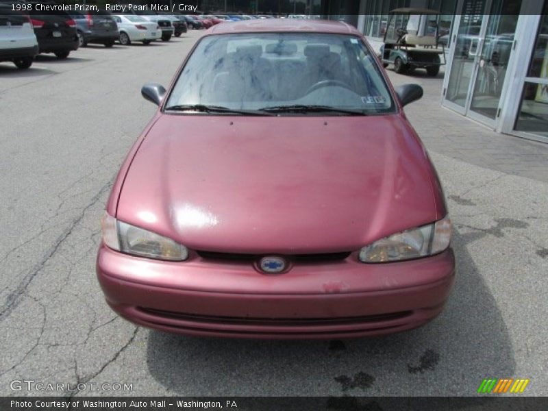 Ruby Pearl Mica / Gray 1998 Chevrolet Prizm