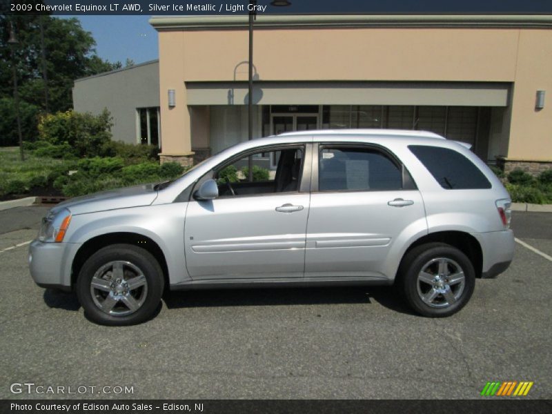 Silver Ice Metallic / Light Gray 2009 Chevrolet Equinox LT AWD