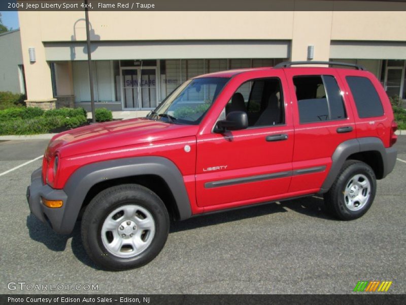 Flame Red / Taupe 2004 Jeep Liberty Sport 4x4