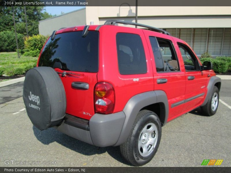 Flame Red / Taupe 2004 Jeep Liberty Sport 4x4