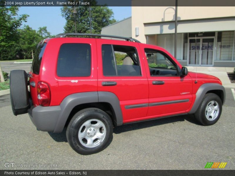 Flame Red / Taupe 2004 Jeep Liberty Sport 4x4