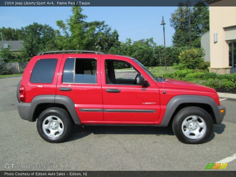 Flame Red / Taupe 2004 Jeep Liberty Sport 4x4