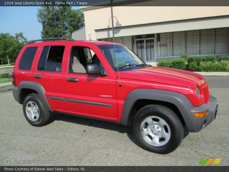 Flame Red / Taupe 2004 Jeep Liberty Sport 4x4