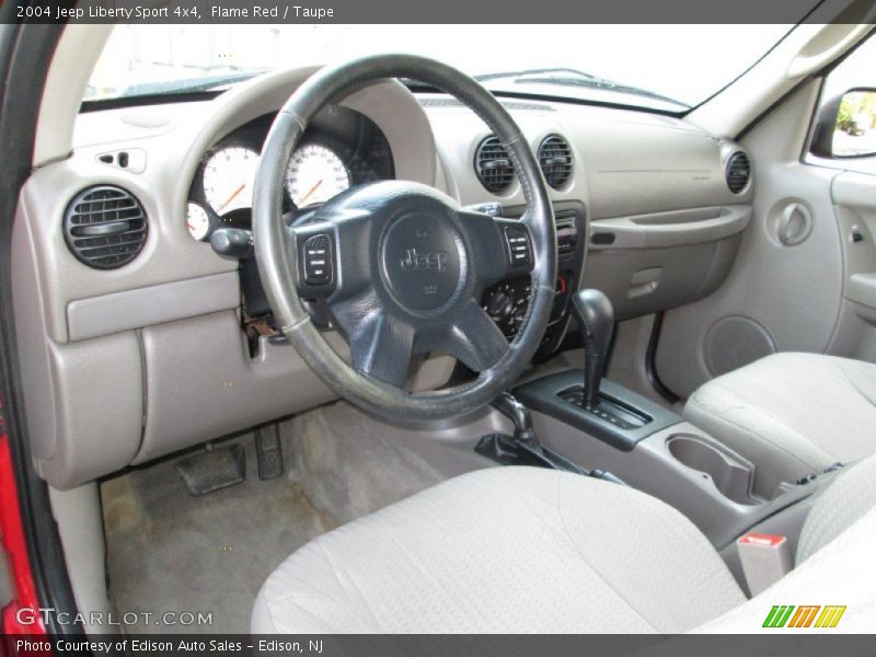 Flame Red / Taupe 2004 Jeep Liberty Sport 4x4
