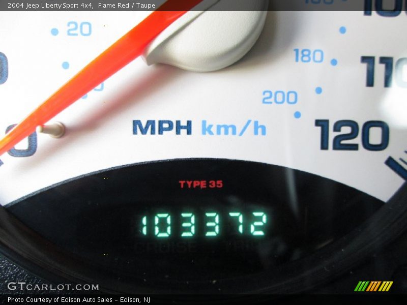 Flame Red / Taupe 2004 Jeep Liberty Sport 4x4