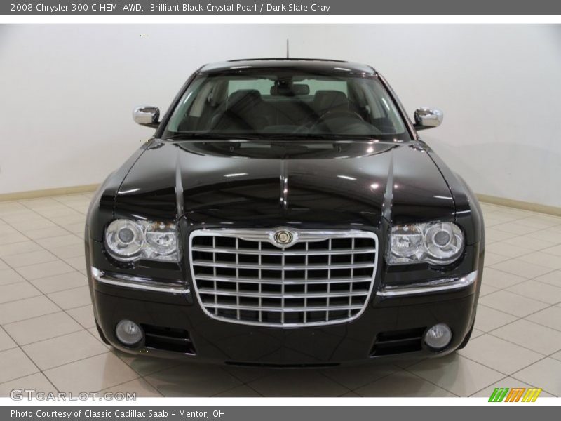 Brilliant Black Crystal Pearl / Dark Slate Gray 2008 Chrysler 300 C HEMI AWD
