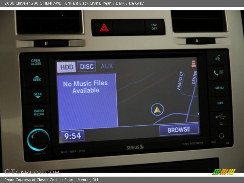 Brilliant Black Crystal Pearl / Dark Slate Gray 2008 Chrysler 300 C HEMI AWD