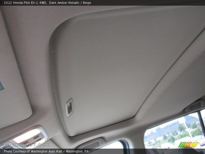 Dark Amber Metallic / Beige 2012 Honda Pilot EX-L 4WD